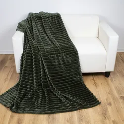 Wohndecke Kuscheldecke Wolldecke Sofadecke Cord Optik 150x200cm