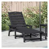 vidaXL Sonnenliege 162 x 53 x 99 cm Schwarz