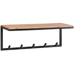 KADIMA DESIGN Wandgarderobe, Akazienholz & Metallgestell, Stilvoll, 70x27x30 cm