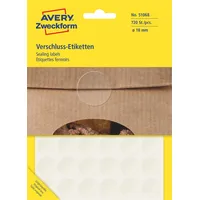 Avery Zweckform Verschlussetiketten transparent (720 Siegel Etiketten, Ø18mm, selbstklebende