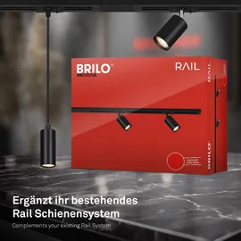 Briloner Rail Schienensystem Zubehör Erweiterungskomponente Schwarz 8,6 cm