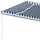 vidaXL Automatisch Gelenkarmmarkise 350 x 250 cm blau/weiß inkl. Pfosten 3069926