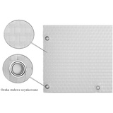 Progresja Polyrattan Balkonsichtschutz mit Metallösen - Weiß 0,9m x 5m