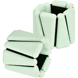 2 Pcs Handgelenk Knöchel Gewichte für Damen Herren Kinder, 0,45kg Jedes, Verstellbar Gewichtsmanschetten Fuß Hand, Silikon Fitness Gewichte Beine Arme, Knöchelgewichte Set Yoga Laufen Gehen (Grün)