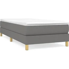 vidaXL Boxspringbettgestell Dunkelgrau 100x200 cm Stoff
