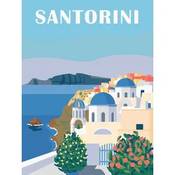 Ravensburger CreArt - Malen nach Zahlen 23906 - Farbenfrohes Santorini - ab 12 Jahren - Malen auf Leinwand