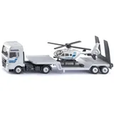 Sieper GmbH 1759 - MAN Lkw mit Polizei Helikopter Blau/Silber 1:87