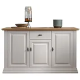Lomadox Sideboard, Kiefer weiß mit Eiche, ESBJERG-69