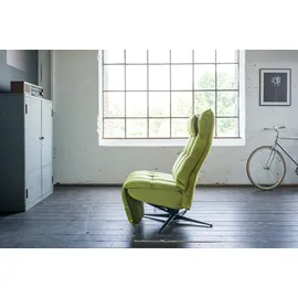KAWOLA Relaxsessel MIKO Polyester 75 x 115 x 94 cm Grün drehbar mit Kopfteil
