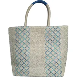 Strohtasche Zickzack