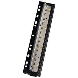 Wedo 679401 Vierfachlocher (aus Metall zum Abheften inkl. 28 cm Skala und Auffangbehälter)
