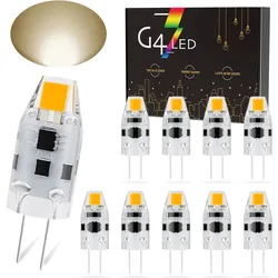 G4 2W LED-Lampen, warmweiß 3000K, 180LM, Ersatz für 20W Halogenlampen, AC/DC 12-24V, flimmerfrei, 10er Pack