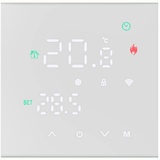 MincoHome Smart Thermostat Touch Screen WiFi Enabled Programmable Temperature Control for Electric Heating/Gas Boiler Save Energy (Weiße elektrische Heizung)