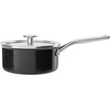 KitchenAid Steel Core Enamel Stielkasserolle Pfanne Ø Kochtopf, Schwarz