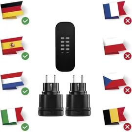 EMOS Schuko-Steckdose 2 St. Schwarz