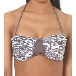 RIP CURL Del Mare Damen Bikini-Oberteil mit Schnürung Bandeau-Bikini Bandeau-Top Bademode GSI1M4 Violett - XS