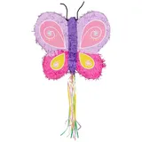Boland 30985 - Pinata Schmetterling, 43 x 48 x 10 cm, Butterfly, Hängedeko, Dekoration für Geburtstag, Mottoparty und Karneval