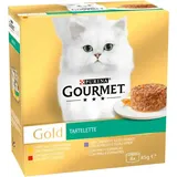 Purina Gold Gourmet Tartallette Nassfutter Für Katzen 8x85g 12 Einheiten - Multicolor - One Size