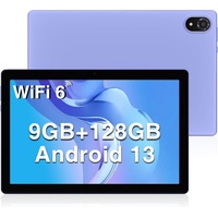DOOGEE 9GB RAM (1TB TF) Kinder Tablet (10.1", 128 GB, Android 13, 1280 * 800 HD, 8MP+5MP, 5060mAh/Bluetooth 5.0/TÜV Eye Protection/WIFI6) lila