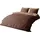 Lorena Uni Mako-Satin Braun 155 x 220 cm + 80 x 80 cm