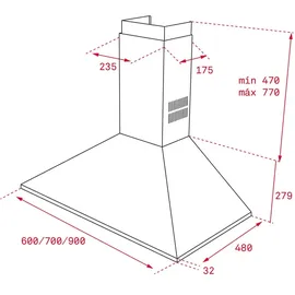 Teka BB90 Wandhaube 90 cm