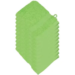 Miamar® Handtuch Handtücher Waschhandschuh Waschlappen 10er Set 15 x 21 cm Apfelgrün