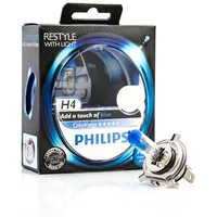 Philips ColorVision 12V 60/55W H4 P43t Halogenlampen blau +60%