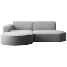 kaiser möbel Ecksofa Designer Modena Studio stoff Dicker Cord Poso Silber Links