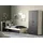Demeyere Lit 90x190/200 Avec Rangement 1 Porte 3 Niches 1 tiroir – Noir Mat und Chêne Clair -124,5 x 226,9 x 90,5 cm, Eichenbürste/Mattschwarz, Eichenbürste/Mattschwarz