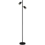 GLOBO lighting Stehlampe Stehleuchte schwenkbar 2 flammig schwarz gold H 153 cm