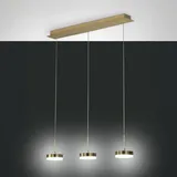 Fabas Luce Dunk 3-flg. 8 cm rechteckig Messing satiniert