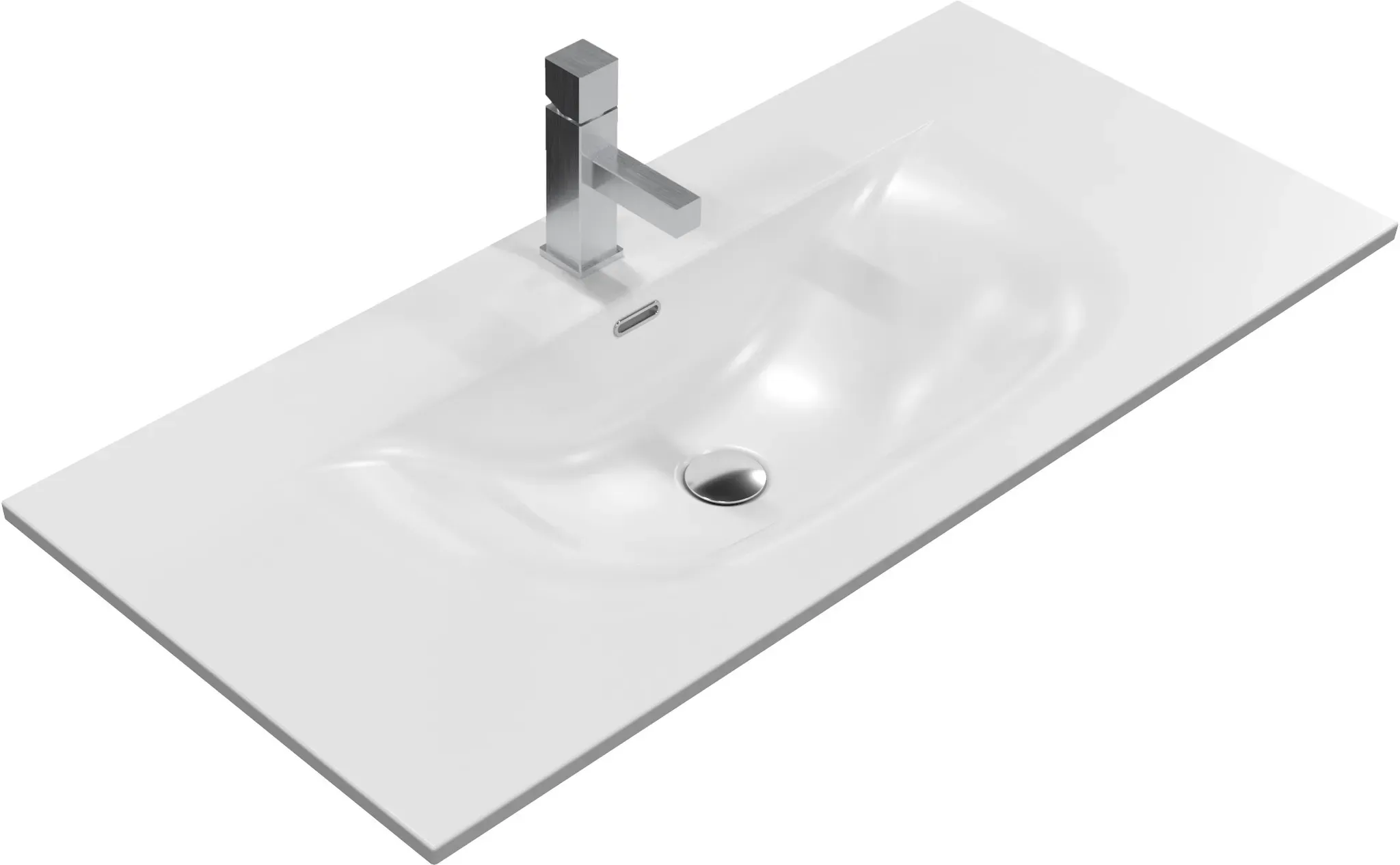 Thebalux Wave Waschtisch 122cm - weiß matt