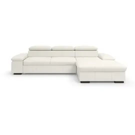 Home Affaire "Alberto L-Form", weiß (altweiß), B:286cm H:73cm T:174cm, Luxus-Microfaser Lederoptik (100% Polyester);Luxus-Microfaser ALTARA NUBUCK (100% Polyester);Luxus-Microfaser weich (90% Polyester, 10% Polyamid);Microfaser Antiklederoptik, Sofas,