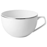 Rosenthal Tasse TAC Gropius Platin Kombi-Obertasse, Porzellan silberfarben|weiß