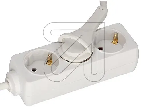 3-fach Steckdose mit Flachstecker 3x1,5 weiß 3m