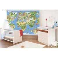 Papermoon Fototapete Digitaldruck 250 x 180 cm Kids World Map