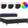 vidaXL Boxspringbett mit Matratze & LED Schwarz 200x200 cm Kunstleder