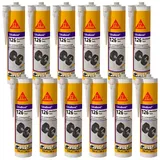 Sika 12x Sikabond Maximum Tack 300ml Bau- und Montageklebstoff Schwarz