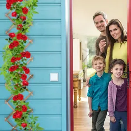 Relaxdays Rankgitter ausziehbar 180 x 30 cm Braun