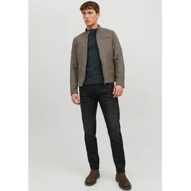 JACK & JONES JJEROCKY in Kunstlederoptik mit Reißverschlusstaschen", Herren, Gr. S bis XL - für Männer - Größe S - grau - S
