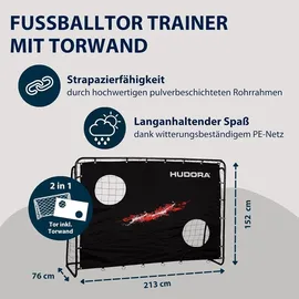 Hudora Fußballtor Trainer mit Torwand