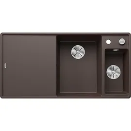 Blanco Axia III 6 S-F rechts cafe + Excenterbetätigung + InFino + Holzschneidbrett