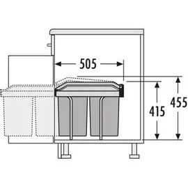 HAILO Tandem 30l dunkelgrau