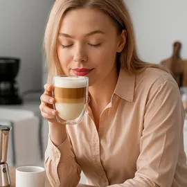 Relaxdays Latte Macchiato Glas 0,35 l 6-tlg.