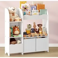 Songmics Kinderregal mit 2 Boxen wolkenweiß