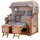Mr. Deko bene,iving Strandkorb Komplettset Ammersee Grande XL Teak PE shell Modell 545 inkl. Liftersystem