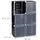 Relaxdays Regalsystem 6 Türen 98 x 66 x 32 cm Schwarz