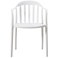 ZONS 4 Stück Zion Stuhl PP weiß stapelbar - außen oder innen