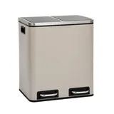 Svita TM2X15 Mülleimer 30 Mülltrennsystem Abfalleimer Mit Fächern Taupe