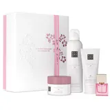 RITUALS The Ritual of Sakura Geschenkset Gift Set M 2023 Duschschaum 200 ml + Body Cream 100 ml + Body Scrub 125 g + Duftkerze 140 g